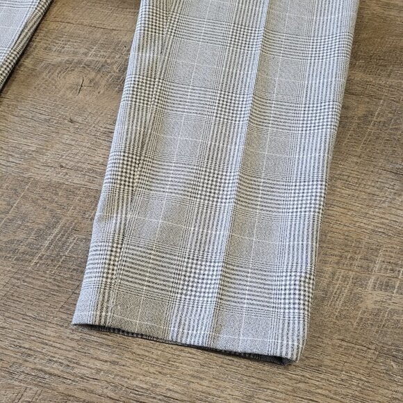 ZARA | Plaid Trousers Stretch Waist Dress Pants | Sz. XL - Picture 7 of 14